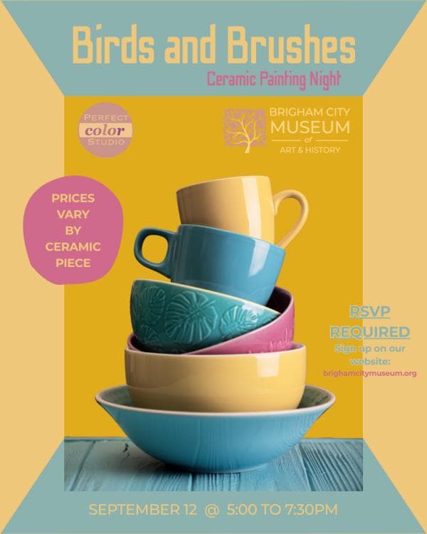 Birds and Brushes: Ceramic Painting Night with Perfect Color Studio