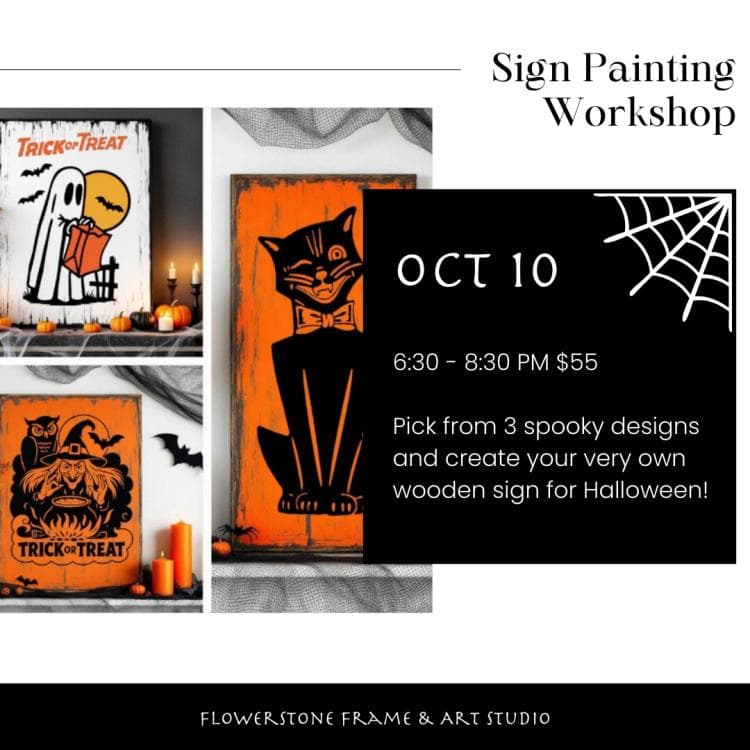 Halloween Wooden Sign Painting