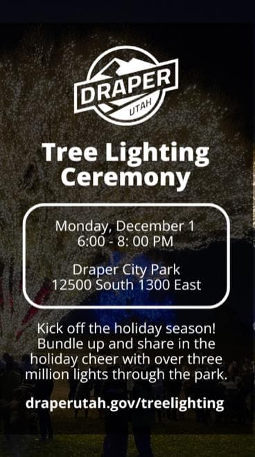 Image for event: Draper Tree Lighting Ceremony 2025