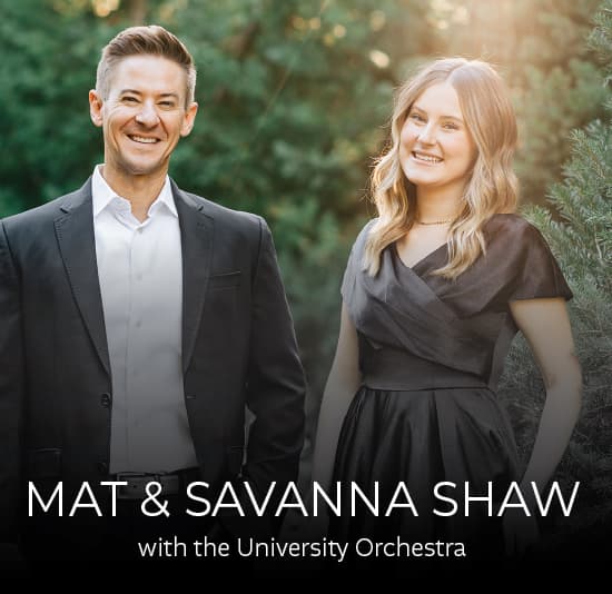 Mat & Savanna Shaw with the University Orchestra