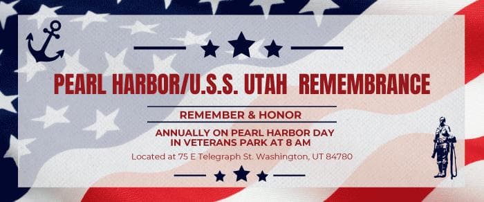 2025 Washington City Pearl Harbor/U.S.S. Utah Remembrance