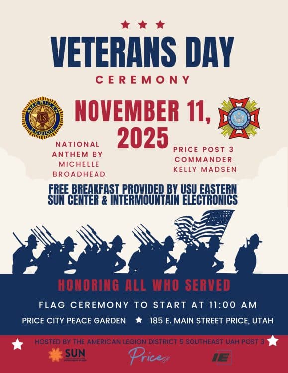 Price City Veteran's Day Ceremony 2025