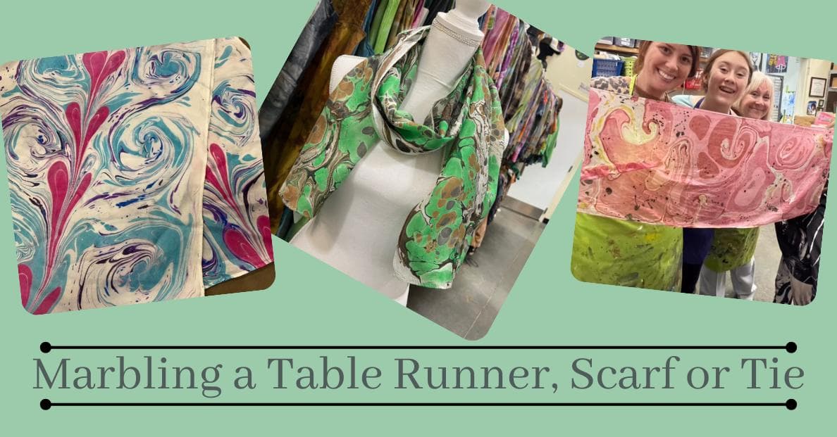 Image for event: Marbling a Table Cloth, Scarf or Tie
