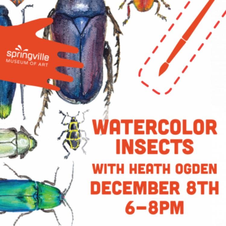 Art Workshop - Watercolor Insects with Heath Ogden