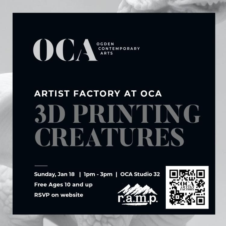Artist Factory Third Sunday: 3D Printing Creatures with Zayne Wilcox