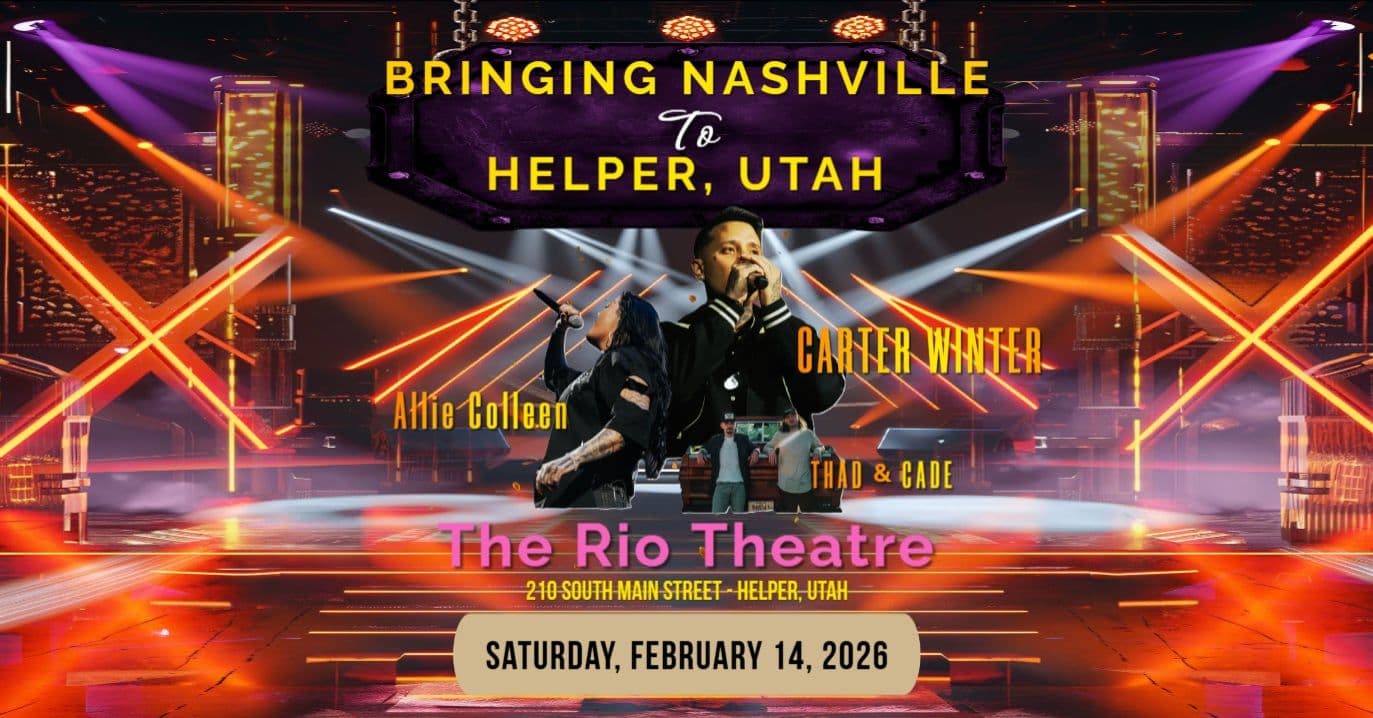 Image for event: Bringing Nashville to Helper with Carter Winter, Allie Colleen, and Thad and Cade!