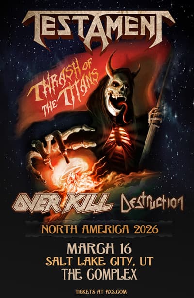 Image for event: Testament live at The Complex