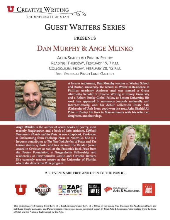 Image for event: University of Utah's Guest Writers Series Presents the Agha Shahid Ali Prize Reading