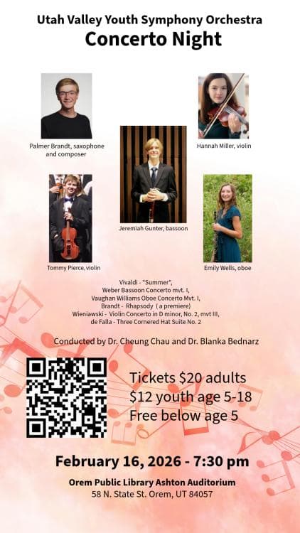 Utah Valley Youth Symphony Orchestra Concerto Night