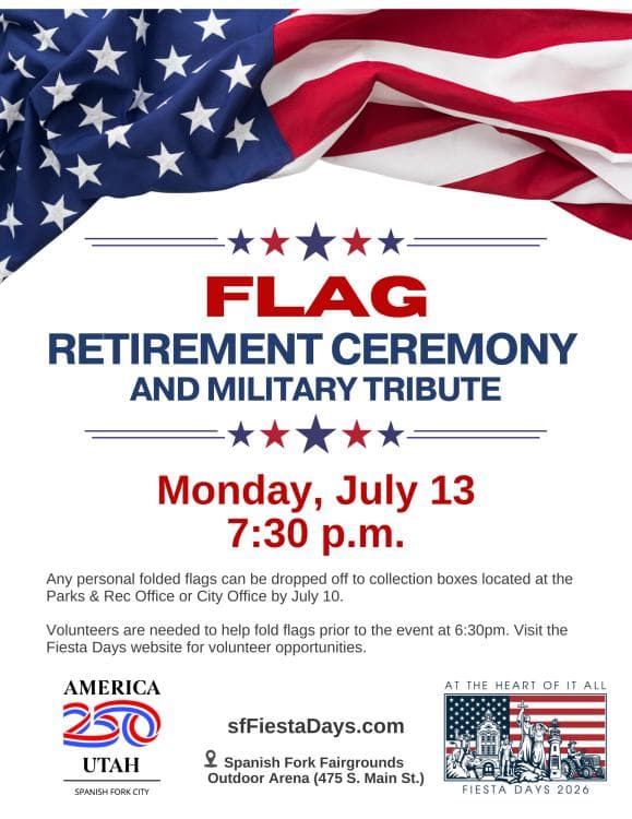 Spanish Fork Fiesta Days Flag Retirement