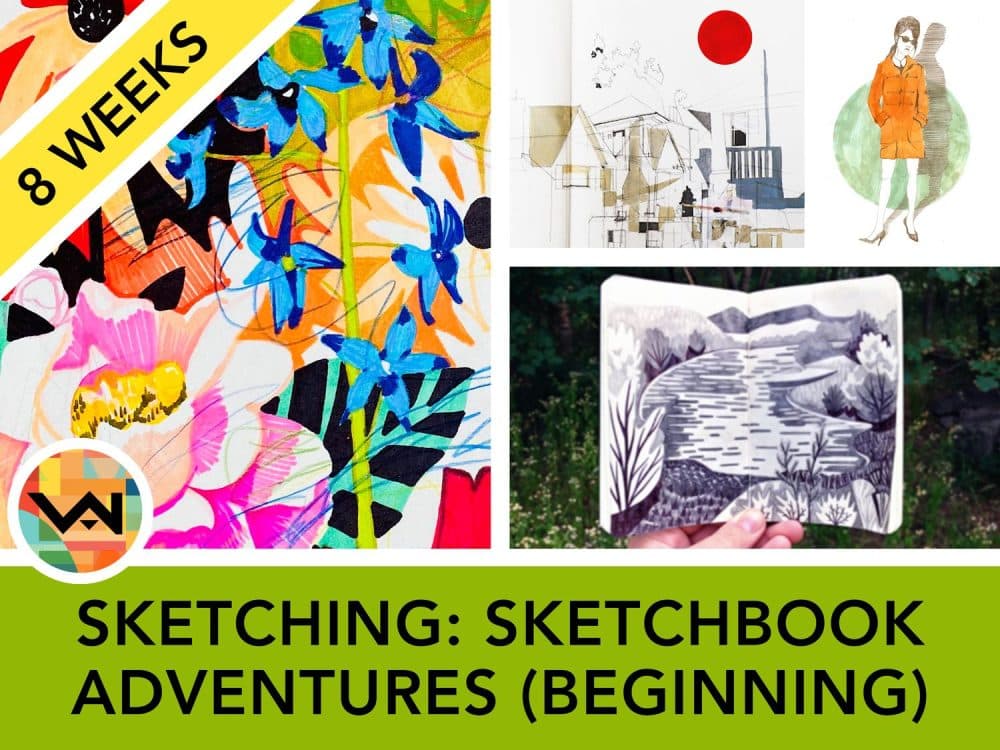 Image for event: Sketching: Sketchbook Adventures Beginning (Ages 12+)