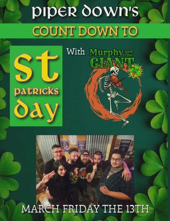Countdown to St. Patrick's Day at Piper Down Pub