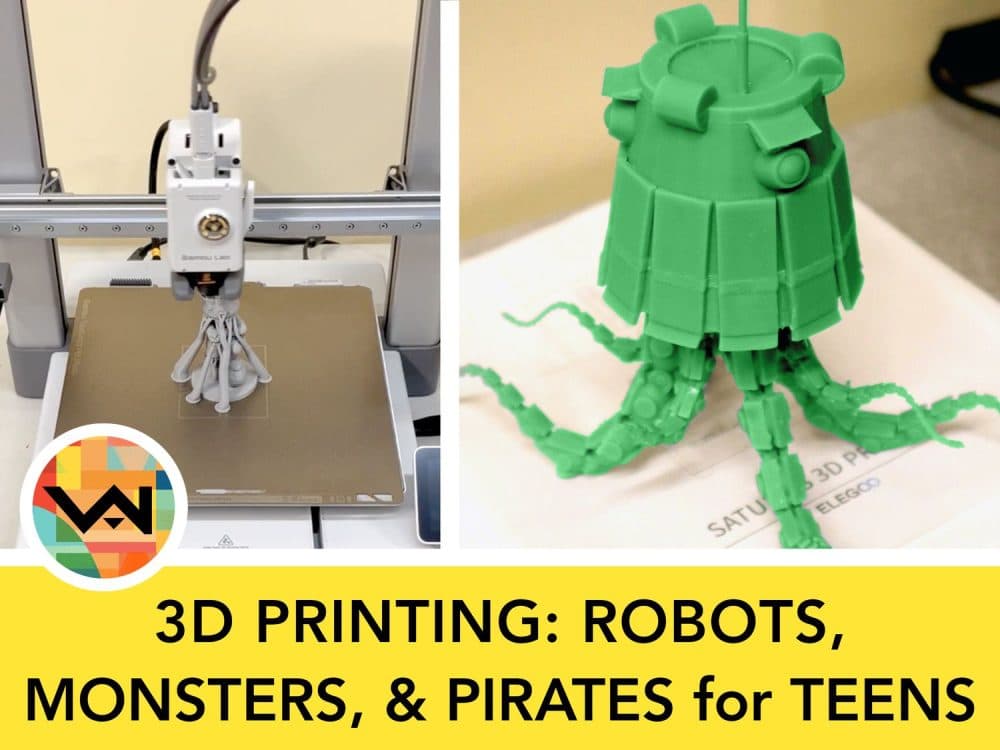 Image for event: 3D Printing: Robots, Monsters and Pirates for Teens (Ages 12-17)
