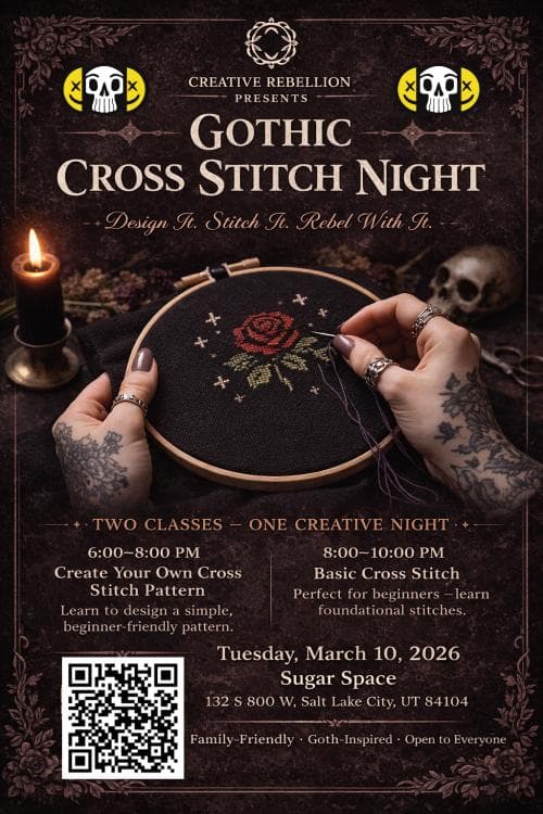 Gothic Cross Stitch Night-A Make and Take Event