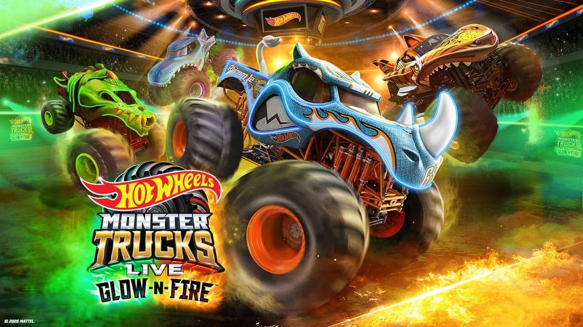 Image for event: Hot Wheels Monster Trucks Live Glow-N-Fire
