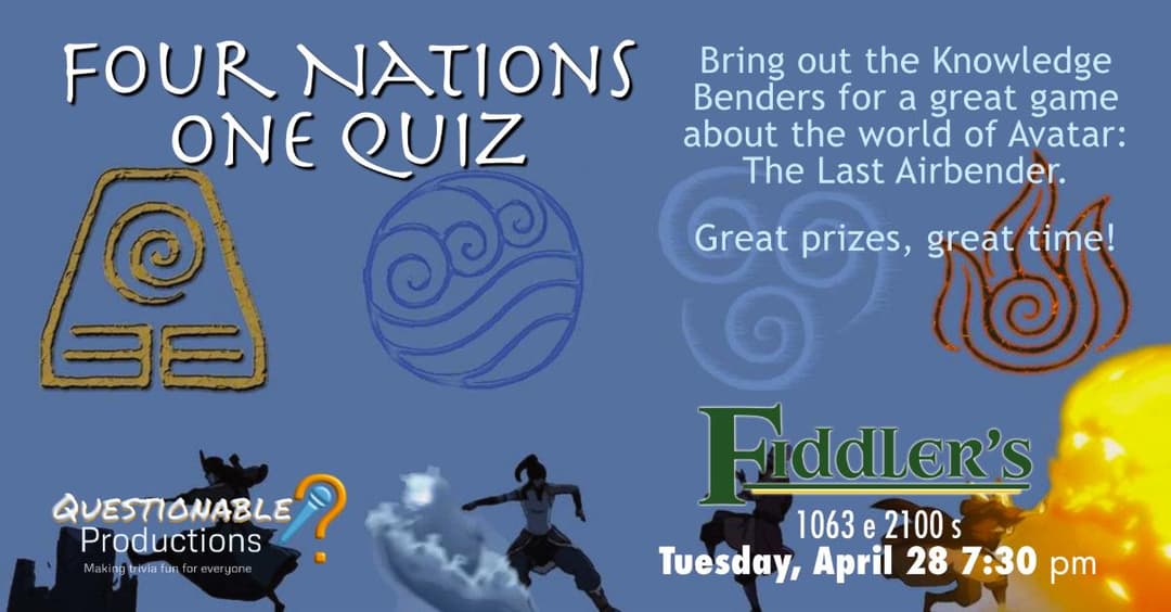 Four Nations, One Quiz - The Last Airbender Trivia Night