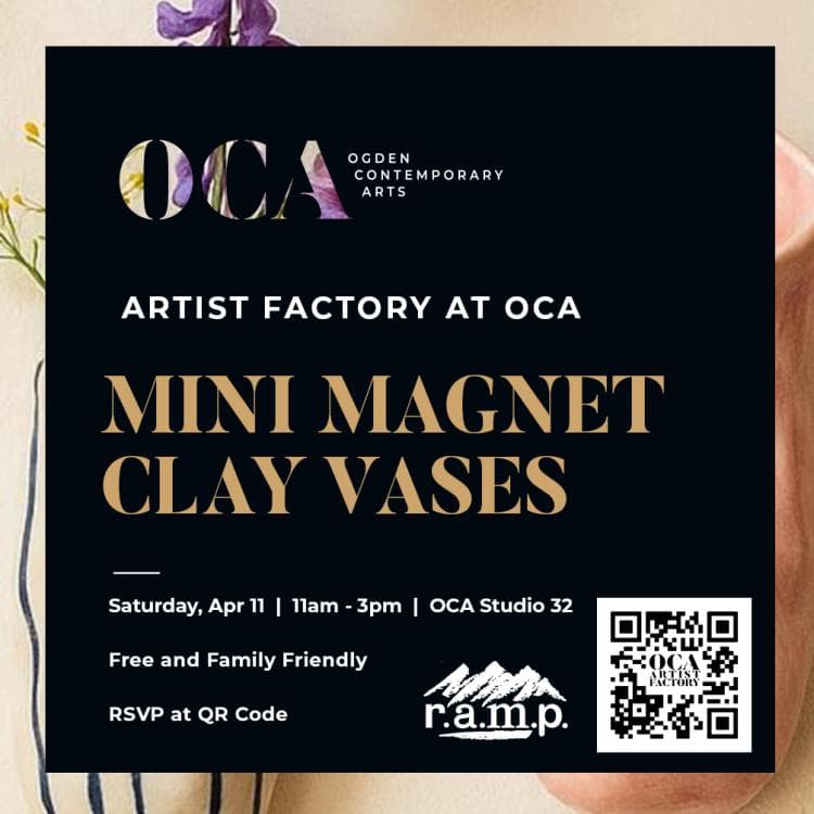 Image for event: Artist Factory Second Saturday: Mini Magnet Clay Vases with Aimee Odum