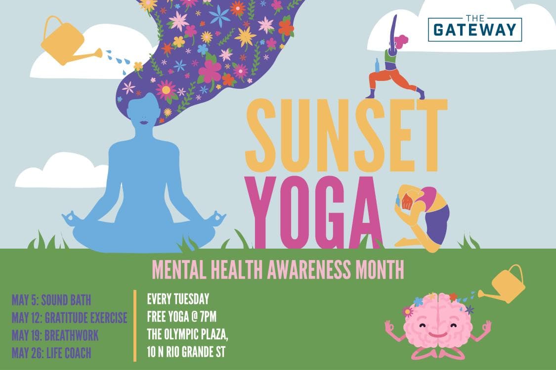 Image for event: Sunset Yoga: Mental Health Awareness Month