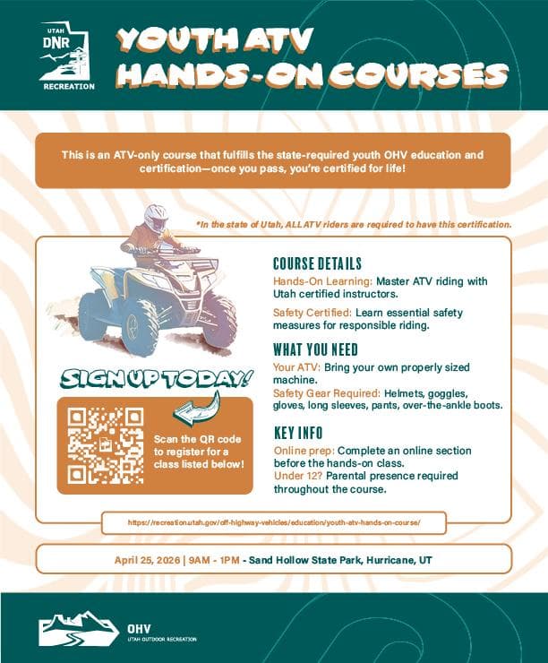 Youth ATV Hands-On Course at Sand Hollow