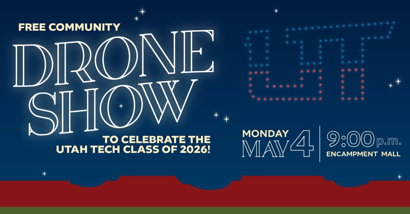 Image for event: Utah Tech Commencement Drone Show