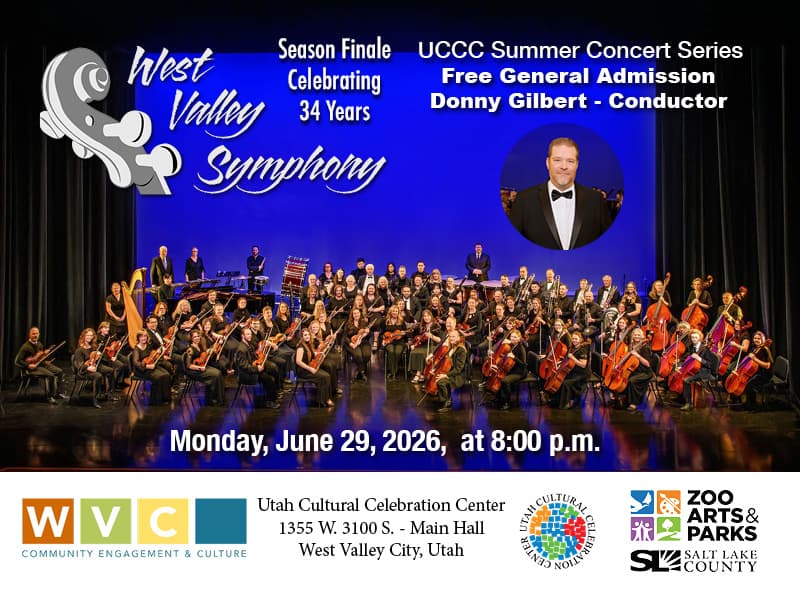 Image for event: UCCC Summer Concert Series: West Valley Symphony of Utah Season 34 Finale