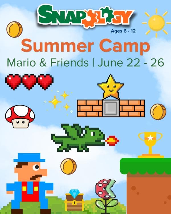 Image for event: Mario & Friends Snapology Camp