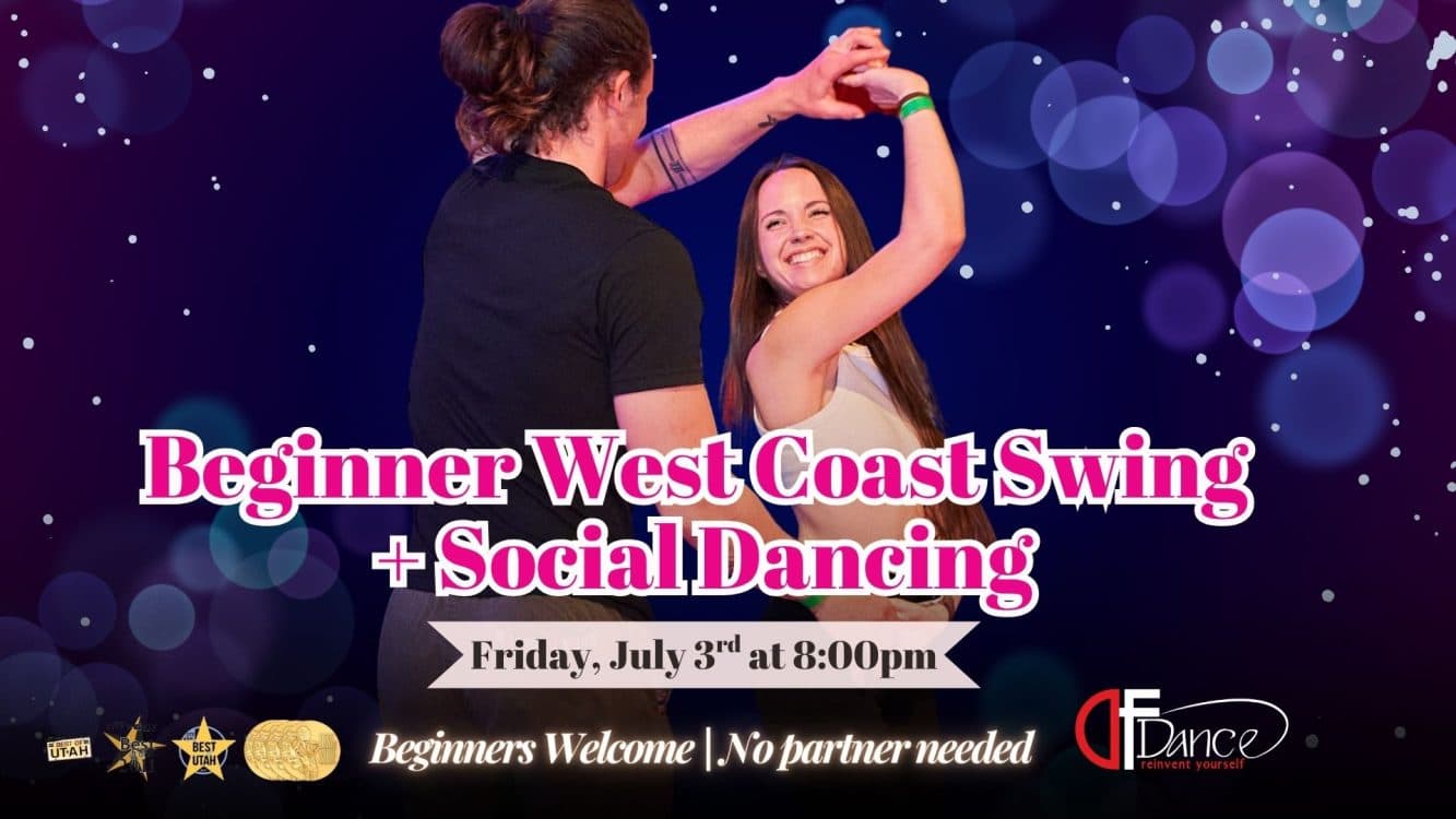 Image for event: Beginner West Coast Swing + Social Dancing! (No partner needed)