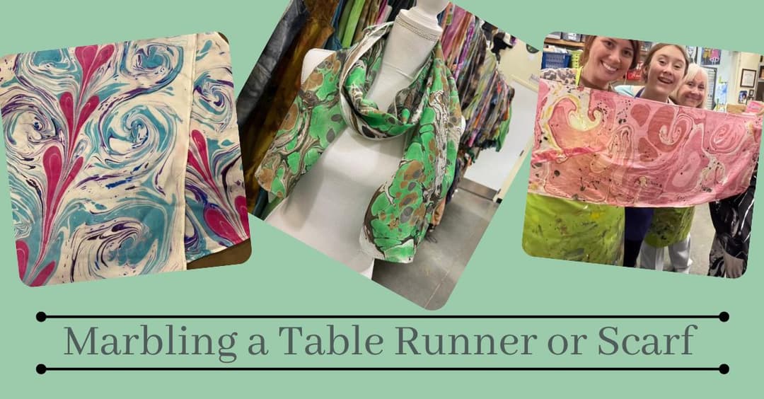 Marbling a Table Cloth or Scarf