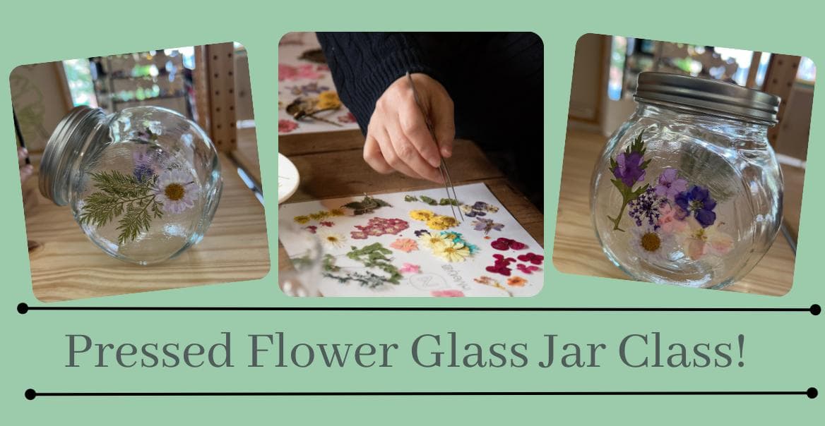 Image for event: Pressed Flowers on Glass Jars Class