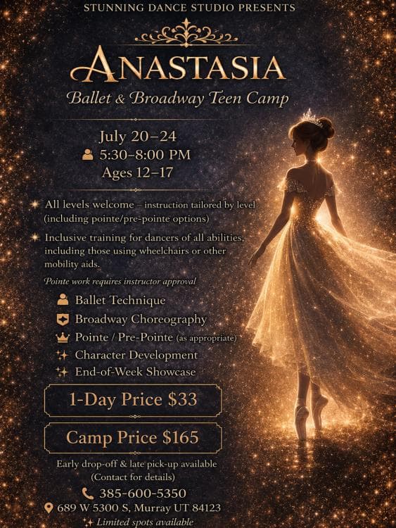 Image for event: Anastasia: Ballet & Broadway Teen Camp