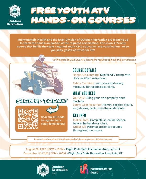 Free Youth < 18 ATV Course at Flight Park State Recreation Area