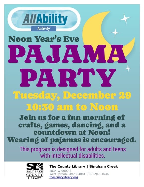 All Abilities Activities: Noon Year's Eve Pajama Party