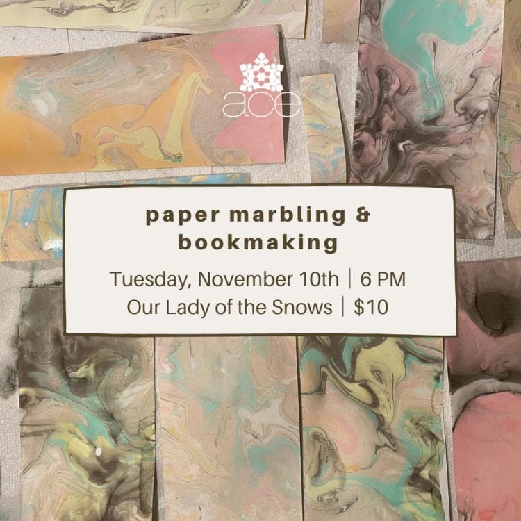 Image for event: Paper Marbling and Bookmaking