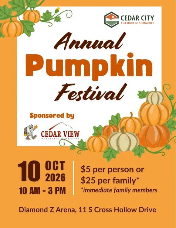 2026 Cedar City Area Chamber of Commerce Pumpkin Festival