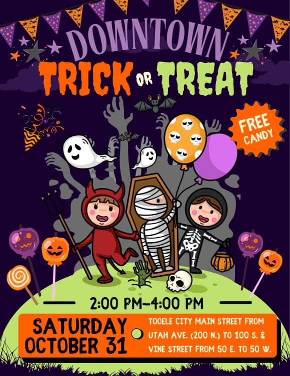 Image for event: Downtown Tooele Trick or Treating 2026