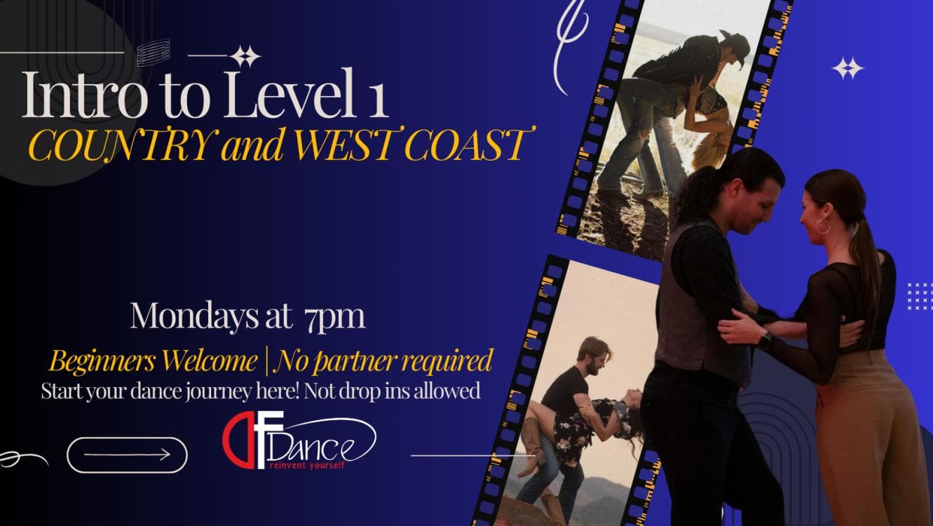 Image for event: Intro to Level 1 Country and West Coast Swing!