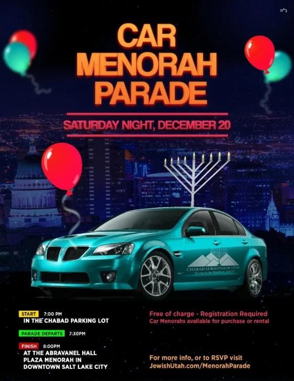 Car Menorah Parade 5786