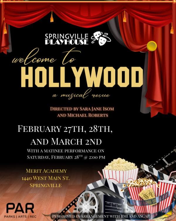 Image for event: Welcome to Hollywood - A Musical Revue by Springville Playhouse