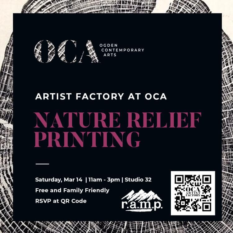 Artist Factory Second Saturday: Nature Relief Prints with Rebecca Pletsch