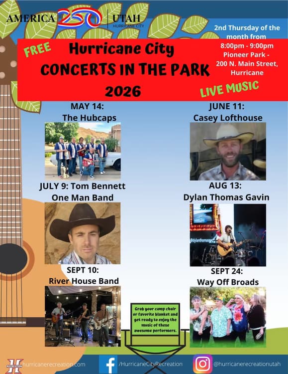 Image for event: Hurricane Concerts in the Park 2026