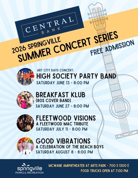 Springville 2026 Summer Concert Series