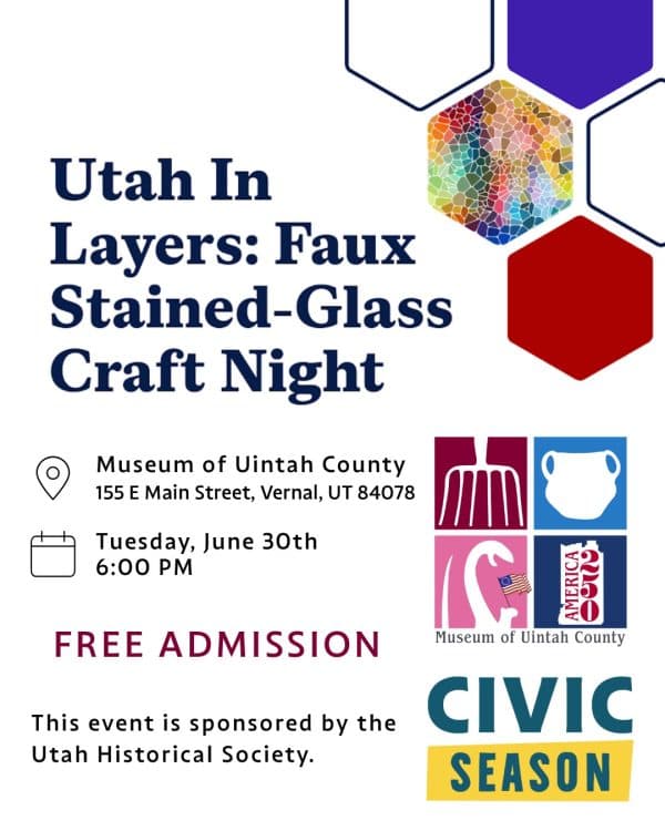 Image for event: Utah in Layers: Faux Stained-Glass Craft Night