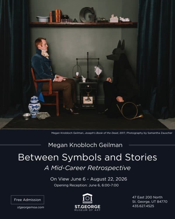Image for event: Between Symbols and Stories: A Mid-Career Retrospective by Megan Knobloch Geilman