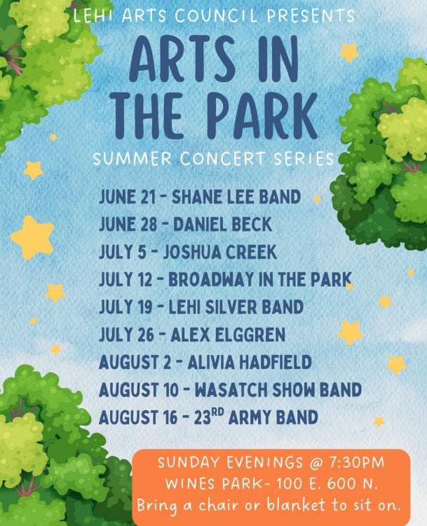Image for event: Lehi Arts In the Park 2026