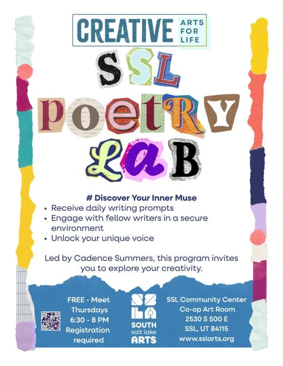 Image for event: South Salt Lake Poetry Lab - August