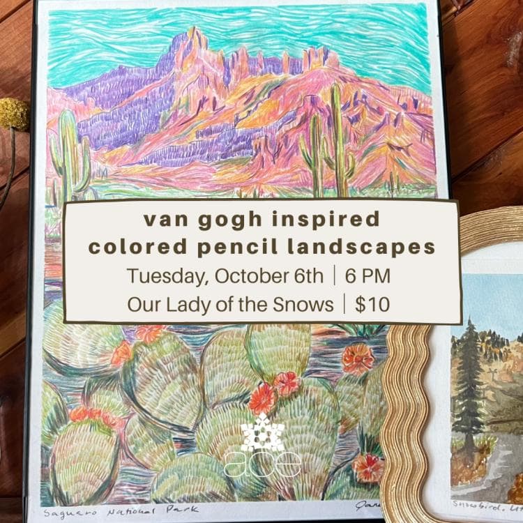 Van Gogh Inspired Colored Pencil Landscapes