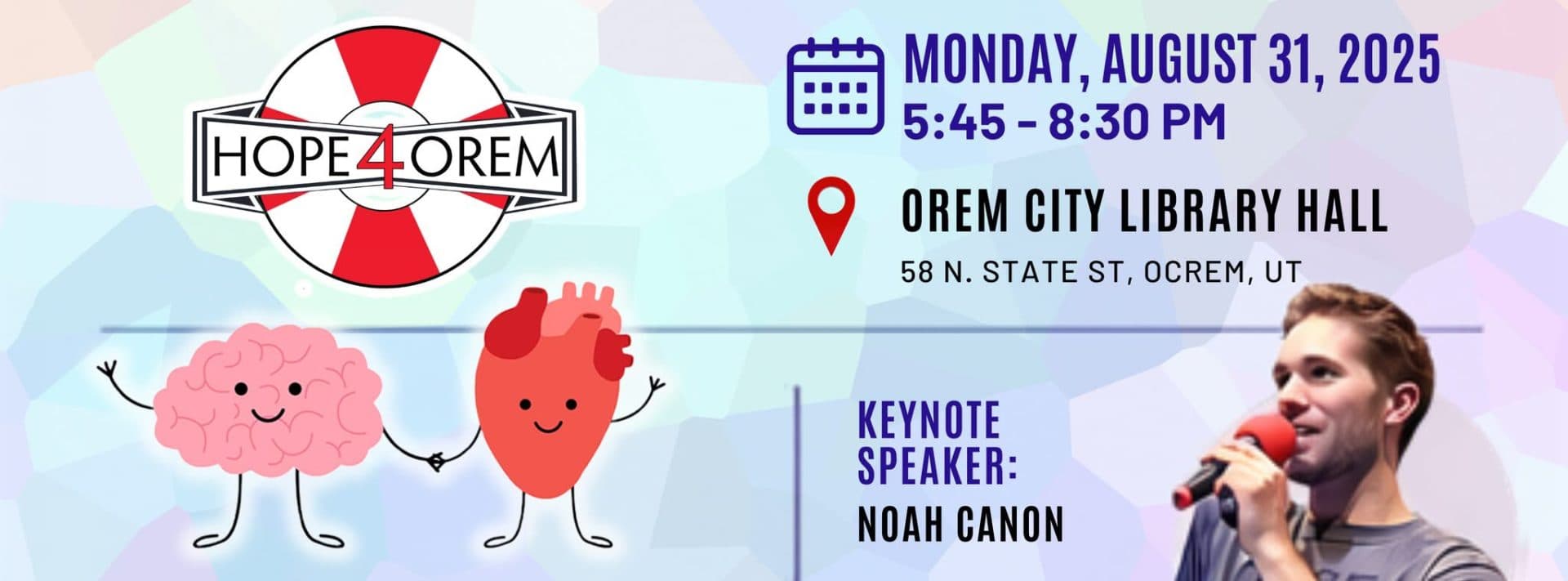 Image for event: Hope4Orem Mental Wellness Resource Fair