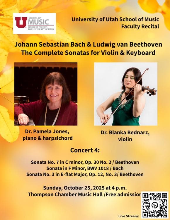Faculty recital: The Complete Sonatas for Violin & Keyboard, Concert IV