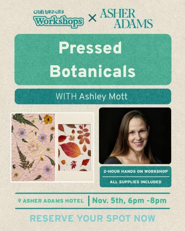 Image for event: Craft Lake City Workshop: Pressed Botanicals at Asher Adams