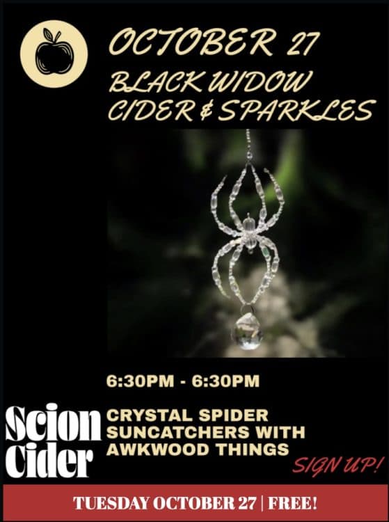Black Widow Cider & Spider Suncatcher Workshop